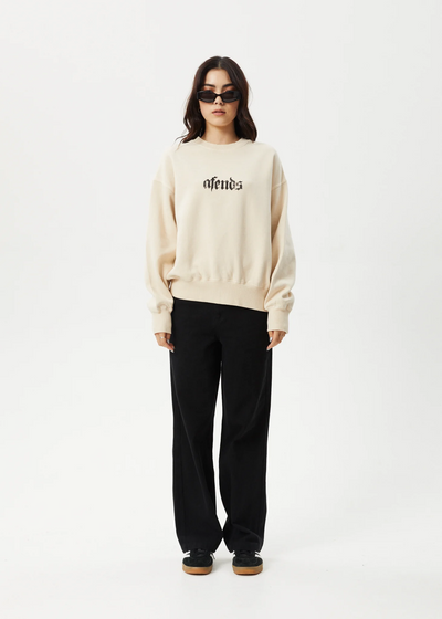 Afends Womens Scorpio Recycled Crew Neck - Sand