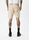 Afends Mens Baywatch Misprint - Elastic Waist Shorts - Bone - Sustainable Clothing - Streetwear