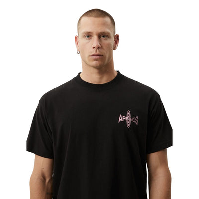 Afends Altered Heavy Weight Boxy Fit T-Shirt - Black