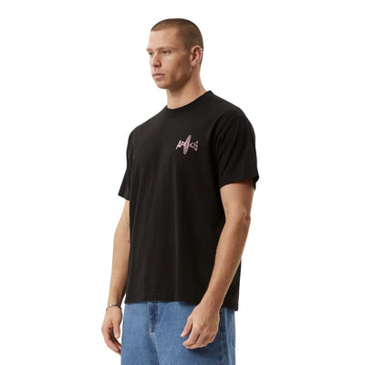 Afends Altered Heavy Weight Boxy Fit T-Shirt - Black