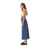 Afends Womens Chichi Hemp Denim Midi Skirt - Authentic Blue