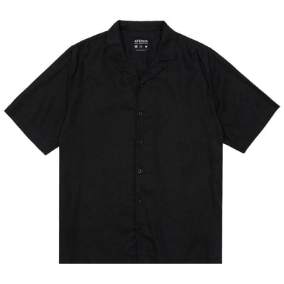 Afends Daily Hemp Cuban Short Sleeve Shirt - Black