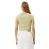 Afends Womens Darcy Check Top - Lemongrass Check