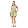 Afends Womens Darcy Jesse Seersucker Mini Dress - Lemongrass Check