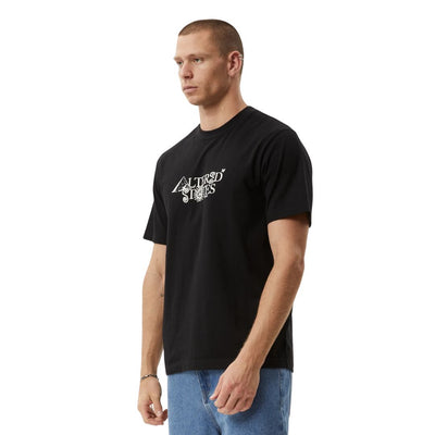 Afends Deep State Retro Fit T-Shirt - Black