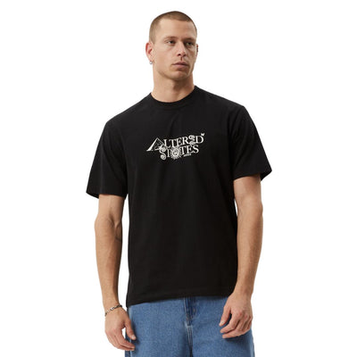 Afends Deep State Retro Fit T-Shirt - Black