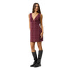 Afends Womens Eboni Recycled Check Dress - Port