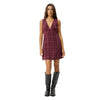 Afends Womens Eboni Recycled Check Dress - Port