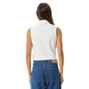 Afends Womens Eliza Hemp Ribbed Sleeveless Shirt - White