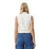 Afends Womens Eliza Hemp Ribbed Sleeveless Shirt - White