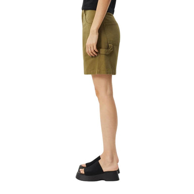 Afends Womens Emilie Organic Carpernter Shorts - Military