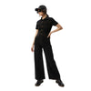 Afends Womens Estrella Organic Denim Flared Jumpsuit - Black