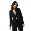 Afends Womens Grace Cupro Tie Blouse - Black