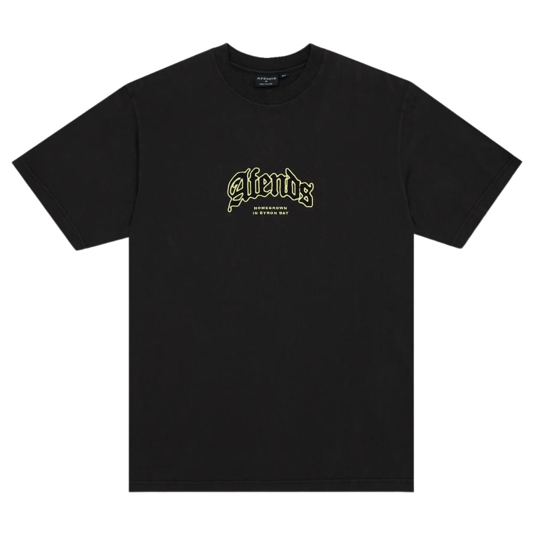 Afends Home Retro Fit T-Shirt - Stone Black