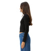 Afends Womens Iconic Hemp Rib Long Sleeve Top - Black