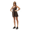 Afends Womens Jesse Hemp Mini Dress - Coffee