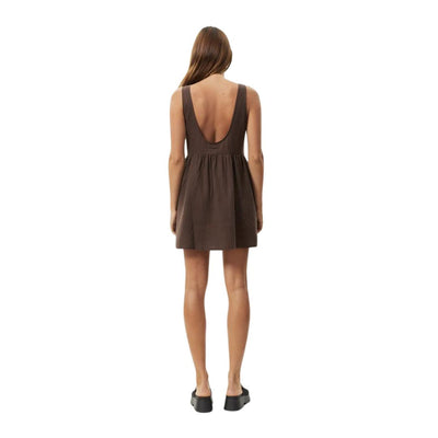 Afends Womens Jesse Hemp Mini Dress - Coffee