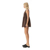 Afends Womens Jesse Hemp Mini Dress - Coffee