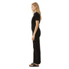 Afends Womens Miami Organic Denim Flared Leg Jumpsuit - Washed Black