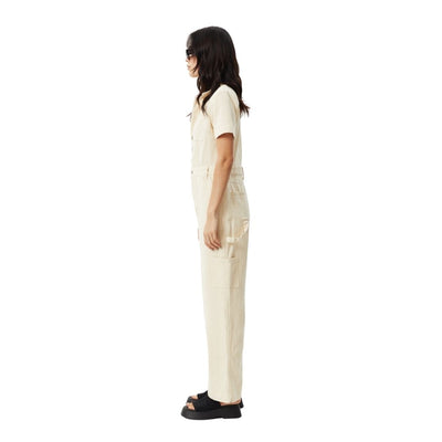 Afends Womens Mika Recycled Carpenter Jumpsuit - Sand