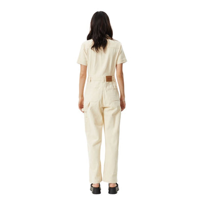 Afends Womens Mika Recycled Carpenter Jumpsuit - Sand