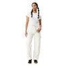 Afends Womens Moss Organic Denim Carpenter Jeans - Off White