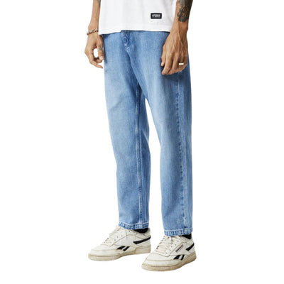 Afends Ninety Twos Hemp Denim Relaxed Fit Jeans - Worn Blue