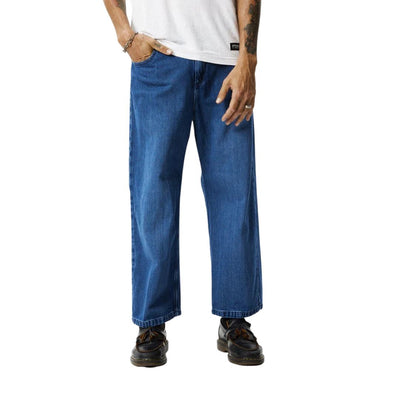 Afends Mens Pablo Hemp Denim Baggy Fit Jean - Original Rinse