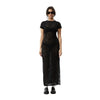 Afends Womens Poet Recycled Lace Maxi Dress - Black
