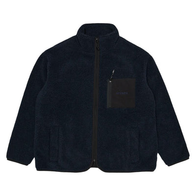 Afends Polarize Fleece Zip Up Jacket - Navy