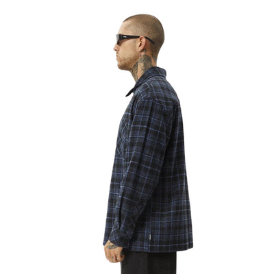 Afends Question Check Long Sleeve Shirt - Dusk Check