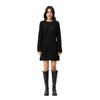 Afends Womens Riley Recycled Knit Mini Dress - Black