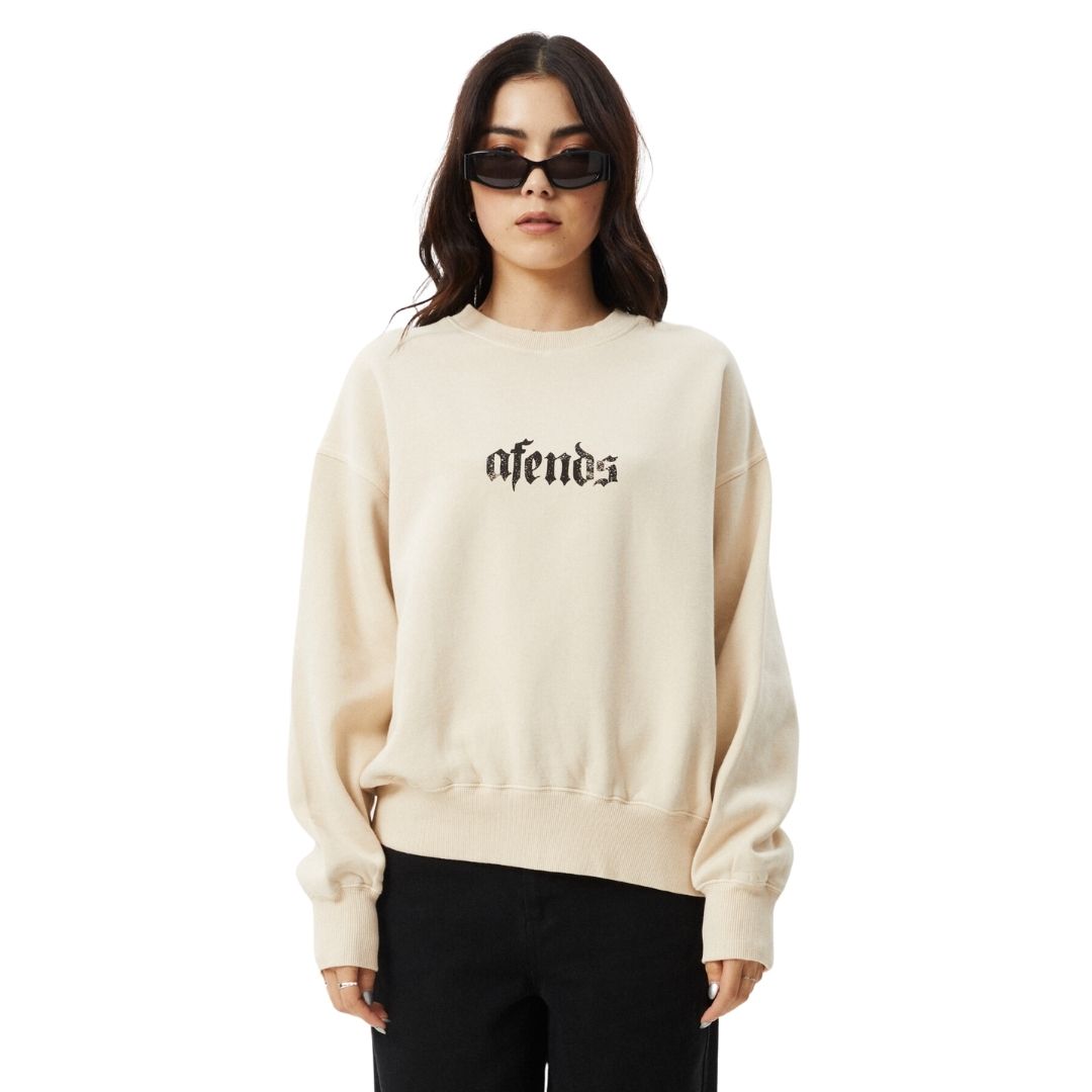 Afends Womens Scorpio Recycled Crew Neck - Sand