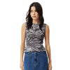 Afends Womens Silver Lining Recycled Sheer Tank - Chrome