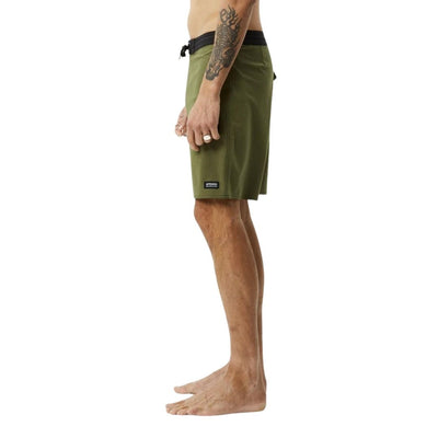 Afends Surf Related Hemp Fixed Waist 20" Boardshorts - Military