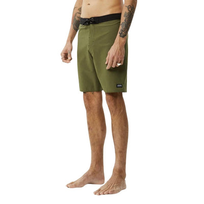 Afends Surf Related Hemp Fixed Waist 20" Boardshorts - Military