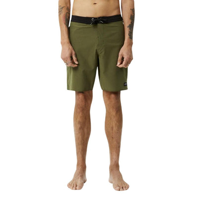 Afends Surf Related Hemp Fixed Waist 20" Boardshorts - Military