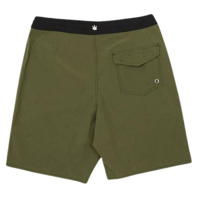 Afends Surf Related Hemp Fixed Waist 20" Boardshorts - Military