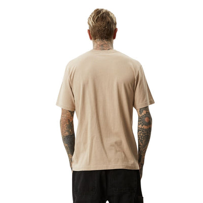 Afends Vinyl Recycled Retro Fit T-Shirt - Taupe
