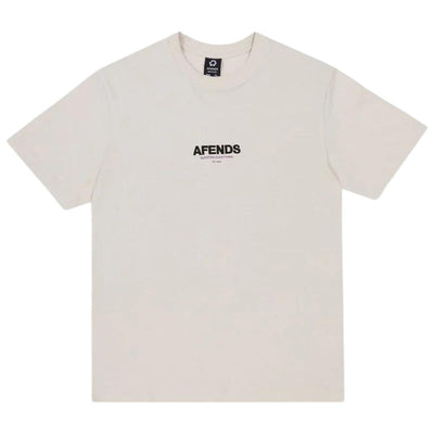 Afends Mens Vinyl Retro Logo T-Shirt - Moonbeam