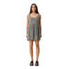 Afends Womens Asta Jesse Hemp Seersucker Mini Dress - Steel Check