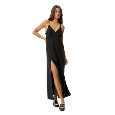 Afends Womens Business Maxi Dress - Black