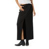 Afends Womens Business Split Maxi Skirt - Black