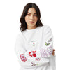 Afends Womens Flourish Recycled Crew Neck - White