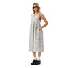 Afends Womens Leo Check Midi Dress - Black / White