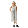 Afends Womens Leo Check Midi Dress - Black / White