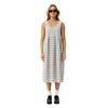 Afends Womens Leo Check Midi Dress - Black / White