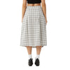 Afends Womens Leo Check Midi Skirt - Black / White