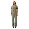 Afends Womens Mika Recycled Canvas Jumpsuit - Olive