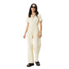 Afends Womens Mika Recycled Carpenter Jumpsuit - Sand